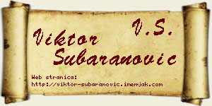 Viktor Šubaranović vizit kartica